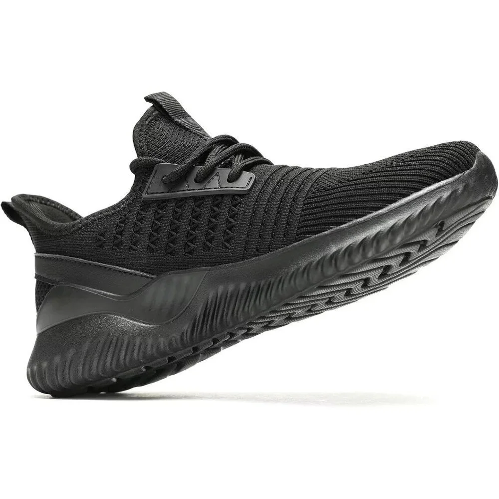Women's Black Lightweight Breathable Non Slip Athletic Mesh Fashion Sneakers